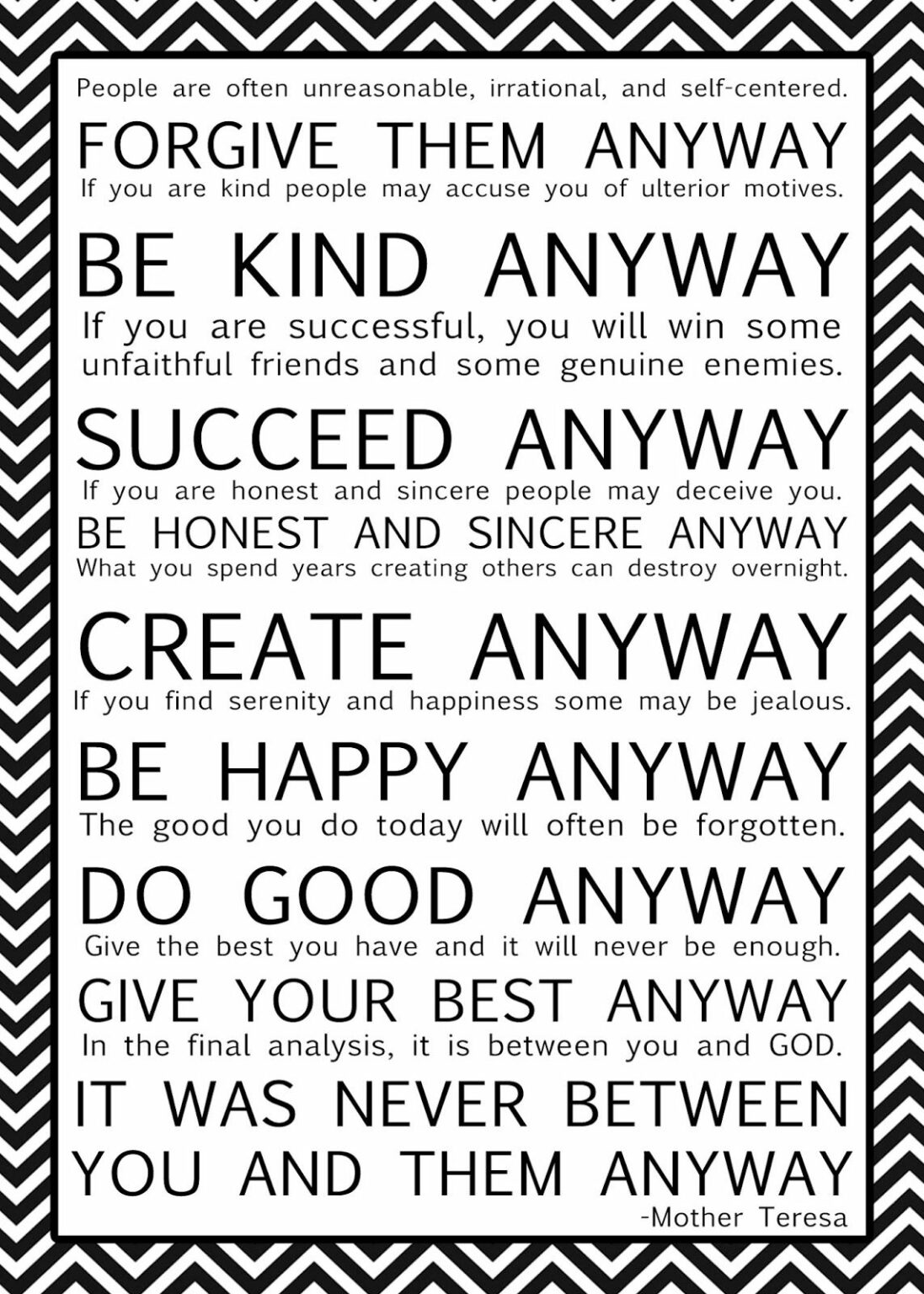 Mother Teresa Quotes Do It Anyway Printable ShortQuotes.cc