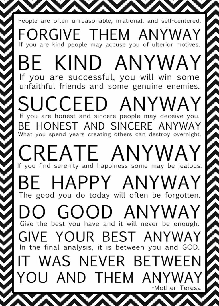 Mother Teresa Quotes Do It Anyway Printable ShortQuotes.cc