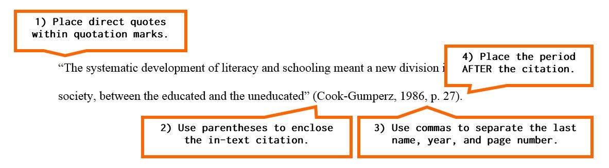 in text citation with no author