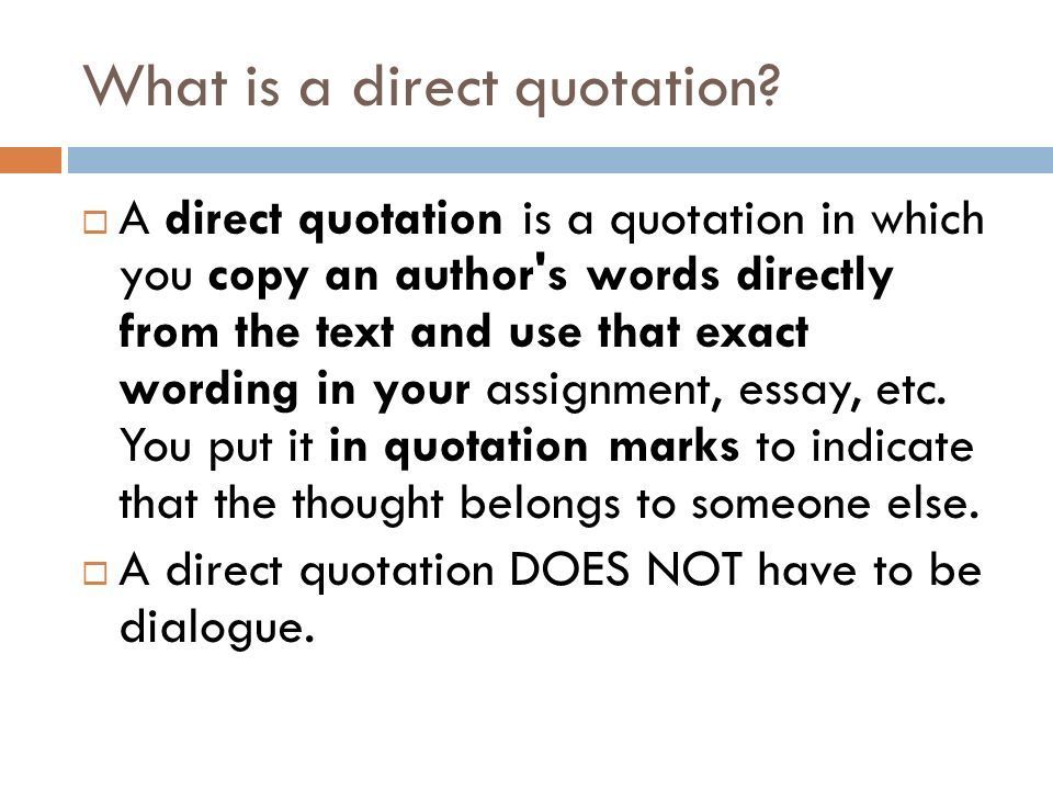 direct quotes in an essay