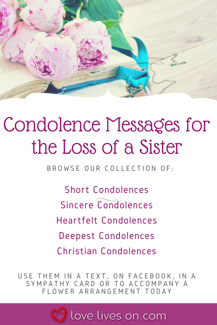 Sympathy Quotes For Loss Of Sister - Shortquotes.cc