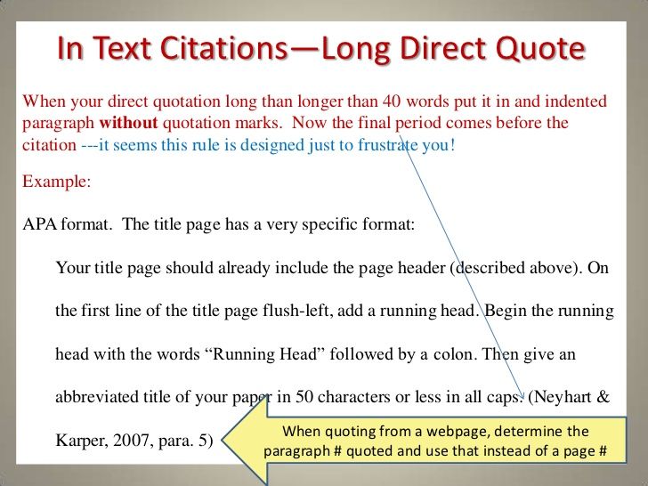 how to write a citation after a quote